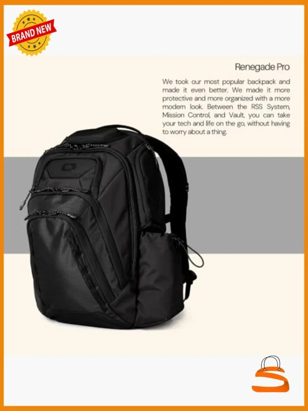 25L Laptop Backpack with 23 Pockets, Water Resistant, Adjustable Straps